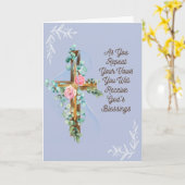 Religieuze Kaart voor Bride en Groom op de dag van (Gele Bloem)