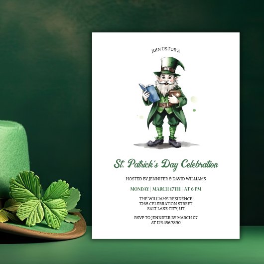 Religieuze Kabouter St. Patrick's Day Feestje Kaart