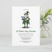 Religieuze Kabouter St. Patrick's Day Feestje Kaart (Staand voorkant)