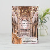 Religieuze kathedraal Angelic Christmas Celebratio Kaart (Staand voorkant)