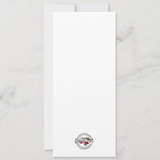 Religieuze katholieke begrafenis sympathie dank u kaart (Achterkant)