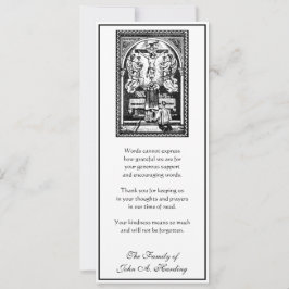 Religieuze katholieke begrafenis sympathie dank u kaart