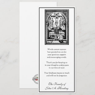 Religieuze katholieke begrafenis sympathie dank u kaart