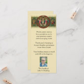 Religieuze katholieke begrafenis sympathie dank u kaart (Voorkant / Achterkant in situ)