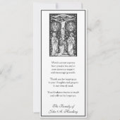 Religieuze katholieke begrafenis sympathie dank u kaart (Voorkant)