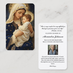 Religieuze Katholieke Gebed Maagd Maria Visitekaar Visitekaartje