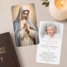 Religieuze katholieke gebedskaart Maagd Maria Krui