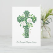 Religieuze katholieke Ierse Keltische Kruiscondole Bedankkaart (Staand voorkant)