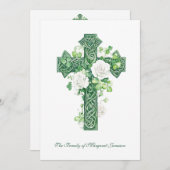 Religieuze katholieke Ierse Keltische Kruiscondole Bedankkaart (Voorkant / Achterkant)