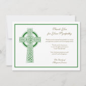 Religieuze katholieke Ierse Keltische Kruiscondole Bedankkaart (Voorkant)