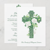 Religieuze katholieke Ierse Keltische Kruiscondole Bedankkaart (Voorkant / Achterkant)