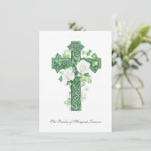 Religieuze katholieke Ierse Keltische Kruiscondole Bedankkaart (Staand voorkant)