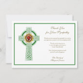 Religieuze katholieke Ierse Keltische Kruiscondole Bedankkaart (Voorkant)