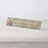 Religieuze katholieke immacularis - kunstmaagd Mar Bureau Naambordje (Voorkant)