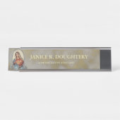 Religieuze katholieke immacularis - kunstmaagd Mar Bureau Naambordje (Voorkant)