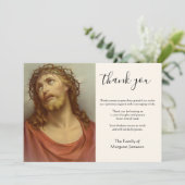Religieuze katholieke Jezus condoleances Bedankkaart (Staand voorkant)