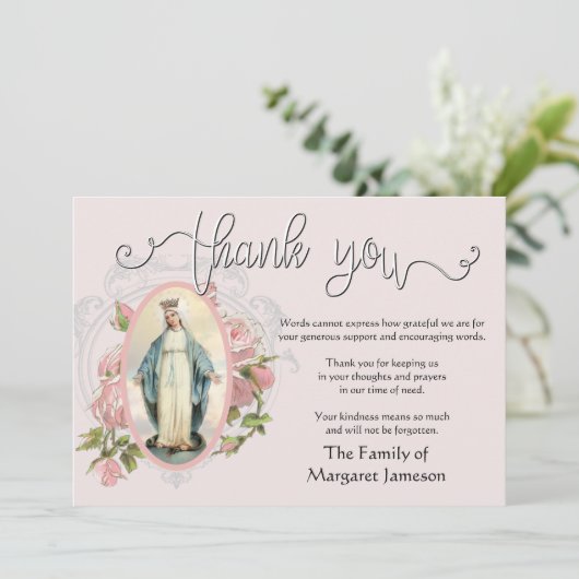 Religieuze Katholieke Maagd Maria bedankt Condolea (Staand voorkant)