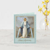 Religieuze Katholieke Maagd Maria Jubileum Kaart (Gele Bloem)