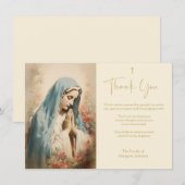 Religieuze katholieke Maagd Mary condoleances Bedankkaart (Voorkant / Achterkant)