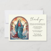 Religieuze katholieke Maagd Mary condoleances Bedankkaart (Voorkant)