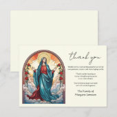 Religieuze katholieke Maagd Mary condoleances Bedankkaart (Voorkant / Achterkant)