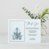 Religieuze katholieke Maagd Mary condoleances Bedankkaart (Staand voorkant)