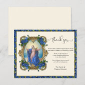 Religieuze katholieke maagd Mary condoleances Bedankkaart (Voorkant / Achterkant)