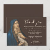 Religieuze katholieke Maagd Mary condoleances Bedankkaart (Voorkant / Achterkant)