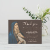 Religieuze katholieke Maagd Mary condoleances Bedankkaart (Staand voorkant)