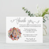 Religieuze katholieke Maagd Mary condoleances Bedankkaart (Staand voorkant)