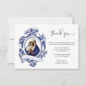 Religieuze katholieke Maagd Mary condoleances Bedankkaart (Voorkant)