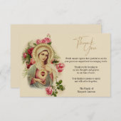 Religieuze katholieke Maagd Mary condoleances Bedankkaart (Voorkant / Achterkant)