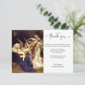 Religieuze katholieke Maagd Mary condolence Angels Bedankkaart (Staand voorkant)