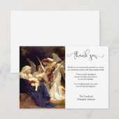 Religieuze katholieke Maagd Mary condolence Angels Bedankkaart (Voorkant / Achterkant)