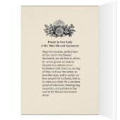 Religieuze katholieke maagd Mary Eucharist Prayer (Binnen (Links))