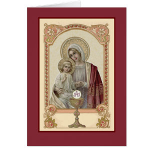 Religieuze katholieke maagd Mary Eucharist Prayer