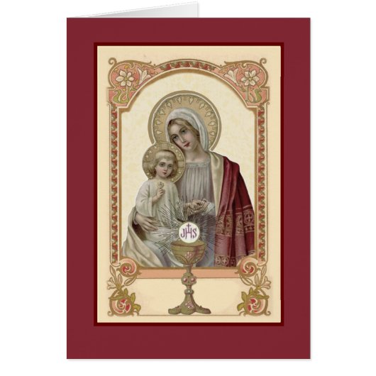 Religieuze katholieke maagd Mary Eucharist Prayer (Voorkant)