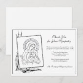 Religieuze katholieke maagd Mary Jesus condoleent Bedankkaart (Voorkant / Achterkant)