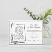 Religieuze katholieke maagd Mary Jesus condoleent Bedankkaart (Staand voorkant)