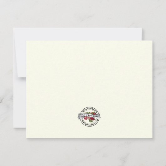 Religieuze katholieke Maagd Mary Jesus Floral Bedankkaart (Achterkant)