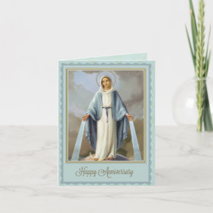 Religieuze katholieke Maagd Mary Jubileum Card Kaart