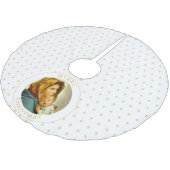 Religieuze katholieke Madonna en Child Tree Rok Kerstboom Rok (Gekanteld)