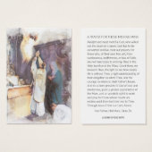 Religieuze katholieke Mass Prayer Priest Virgin Ma Visitekaartje (Voorkant /achterkant)