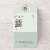 Religieuze katholieke massa biedt Maagd Mary All All In One Uitnodiging (Buitenkant)