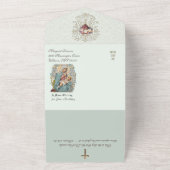 Religieuze katholieke massa biedt Maagd Mary All  In One Uitnodiging (Buitenkant)