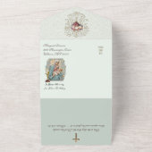 Religieuze katholieke massa biedt Maagd Mary All  In One Uitnodiging (Buitenkant)