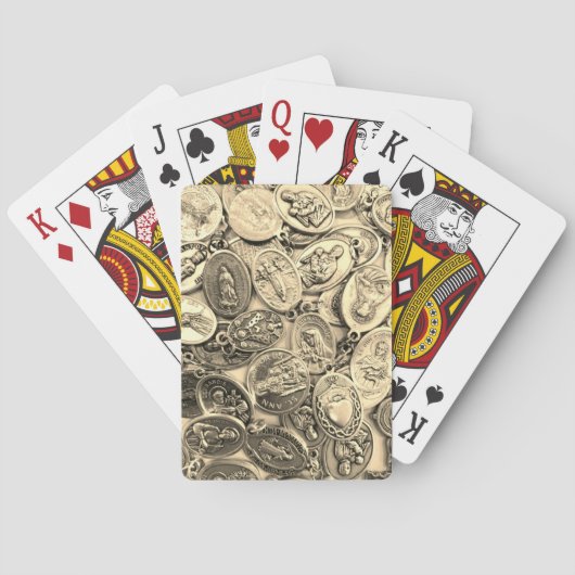 Religieuze katholieke Medals heiligt Heilige Famil Pokerkaarten (Achterkant)