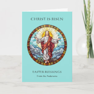 Religieuze katholieke Pasen Jezus Christus Foto Feestdagen Kaart