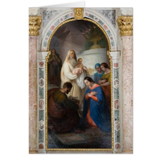 Religieuze katholieke presentatie Jezus tempel (Voorkant)