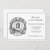 Religieuze katholieke Sorrowful Jesus Condoléance Bedankkaart (Voorkant / Achterkant)